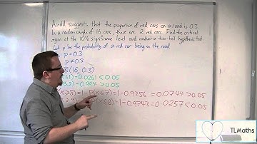 OCR MEI Statistics 1 6.08 Two-Tail Hypothesis Testing - Critical Region Method