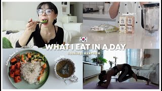 WHAT I EAT IN A DAY 🥦 cooking + workout routine, 2nd baby prediction🤰🏻| Erna Limdaugh