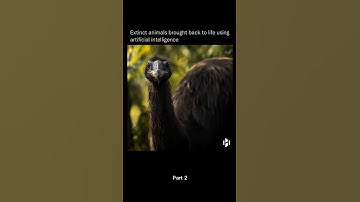 Extinct animals brought back to life using AI // #aishorts #ytshort