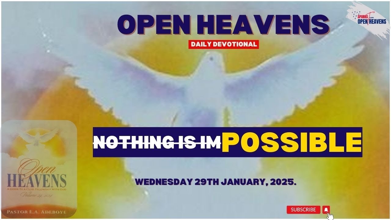 Open Heavens Devotional - Wednesday 29 January 2025 - YouTube