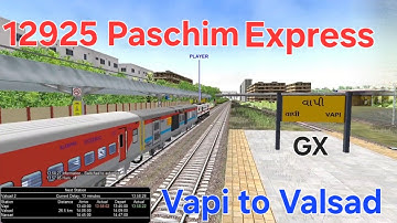 🚆 12925 Paschim Express Journey Highlights | Vapi to Valsad | Open Rails Indian Train Simulator