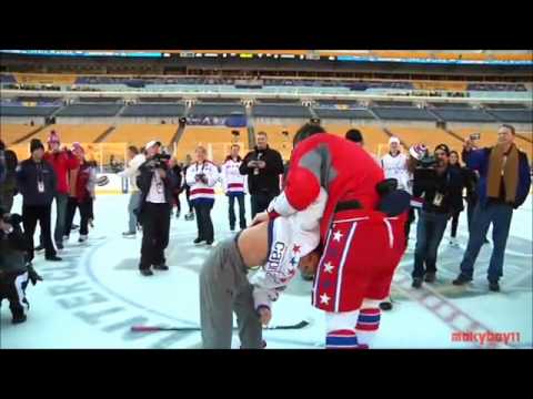 Alex Ovechkin Gaves An Atomic Wedgie During Practice 12/31/2010