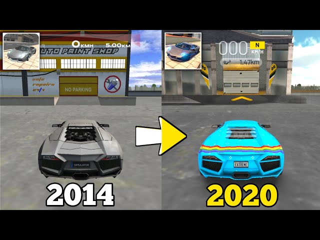 Evolution of Cars in Extreme Car Driving Simulator (2014 - 2021) 