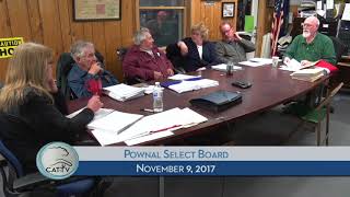 Pownal Select Board - 11/9/17