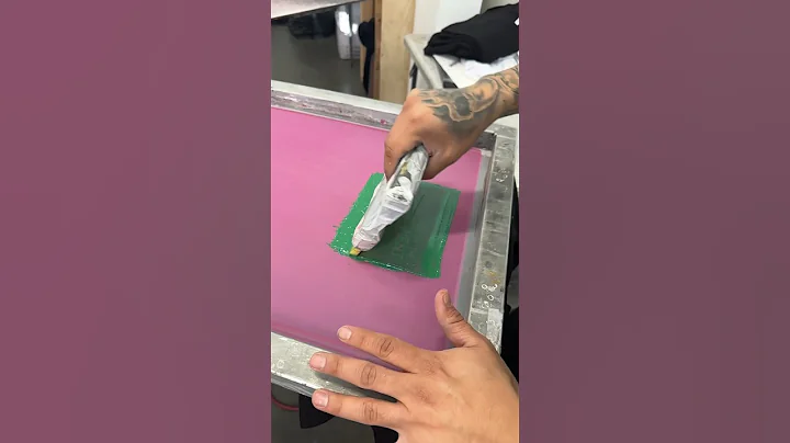 Screen printing a 2 color for our 4/20 drop. #screenprinting #streetwear #explore #printing #shorts