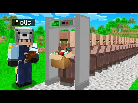 POLİS OLUP KÖYLÜ KONTROLÜ YAPTIM - Minecraft