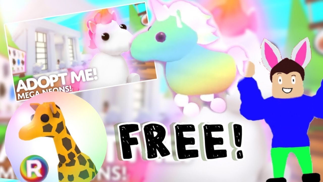 New How To Get Free Mega Neon Pets Roblox Adopt Me Youtube - roblox adopt me neon pets dragon get free robux by joining