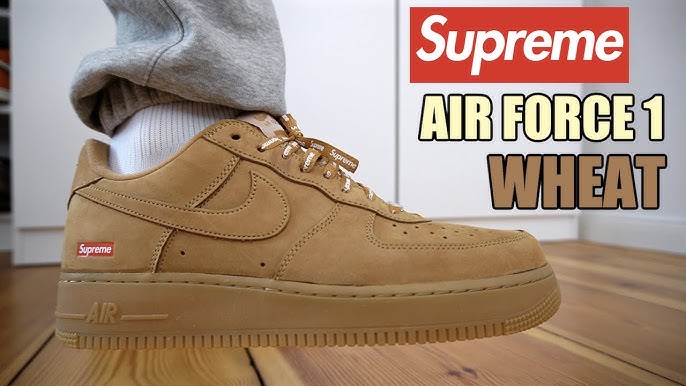 Supreme x Nike Air Force 1 Low Wheat Details