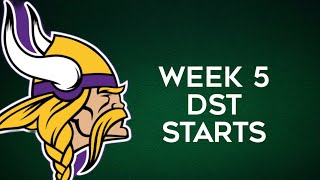 Starts Week 5 Fantasy Football
