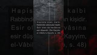 Hapiste olan, kalbi Rabbinden alıkonulan kişidir. Esir olan da hevasına esir düşendir.