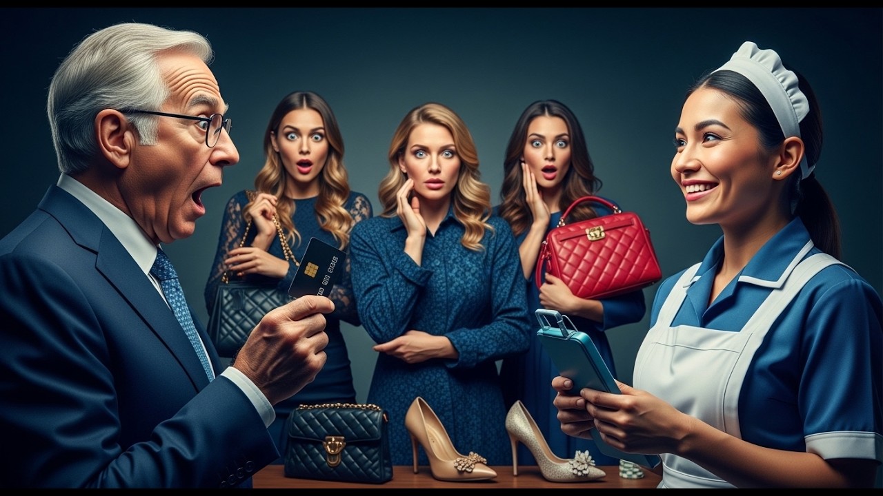 BILLIONAIRE Gives 4 Black Credit Cards to Test 4 Women – What His Maid Bought Left Him SPEECHLESS