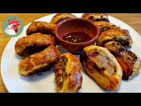 Sausage rolls with chorizo