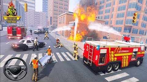 Fire Fighter Robot Transform Robot Truck Driving – Emergency Rescue Simulator – Android Gameplay