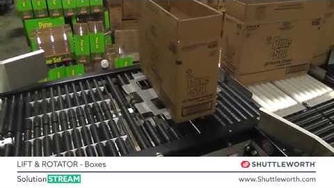 Boxes on a Lift & Rotator Assembly Line -  Solution Stream