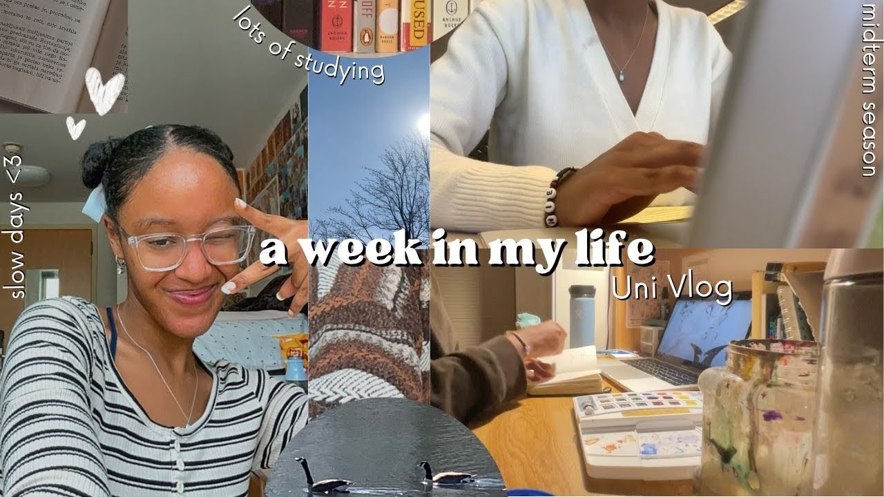 Uni vlog | studying and art making | a chill week in my life | - YouTube