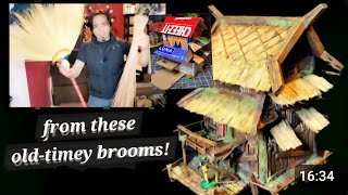 MODULAR THATCHED HUT FOR TTRPG MADE FROM OLD-TIMEY BROOMS! #philippines #dungeonsanddragons #diy