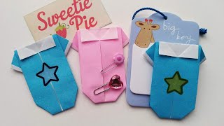 How to Make Cute Origami BABY CLOTHES for Baby Shower