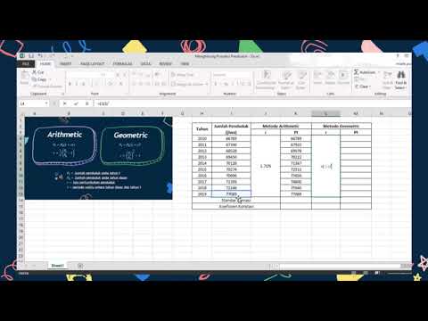 Menghitung Proyeksi Penduduk dengan Excel