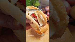 Street style Desi Burger ? | Homemade Veg Burger Recipe | #shorts #burger #vegburger #ytshorts