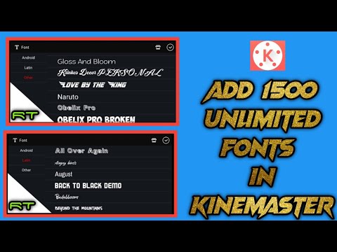 Download How to add unlimited fonts in Kinemaster tutorial tamil ...