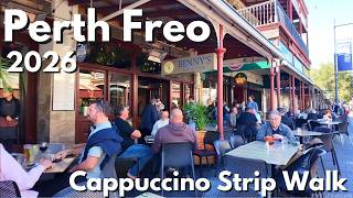 Fremantle Cappuccino Strip Walk 2026 — Weekend Cafes &amp; Street Performance at Fremantle Markets (4K)