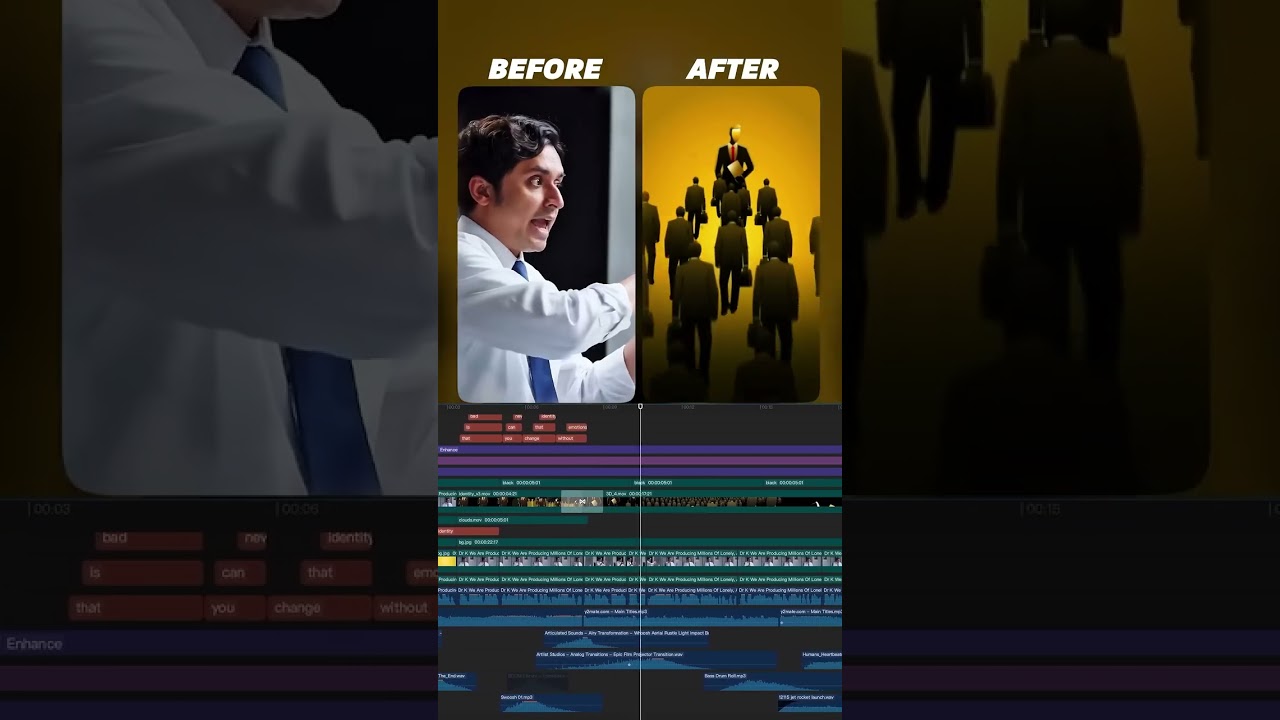 Before and after identity video