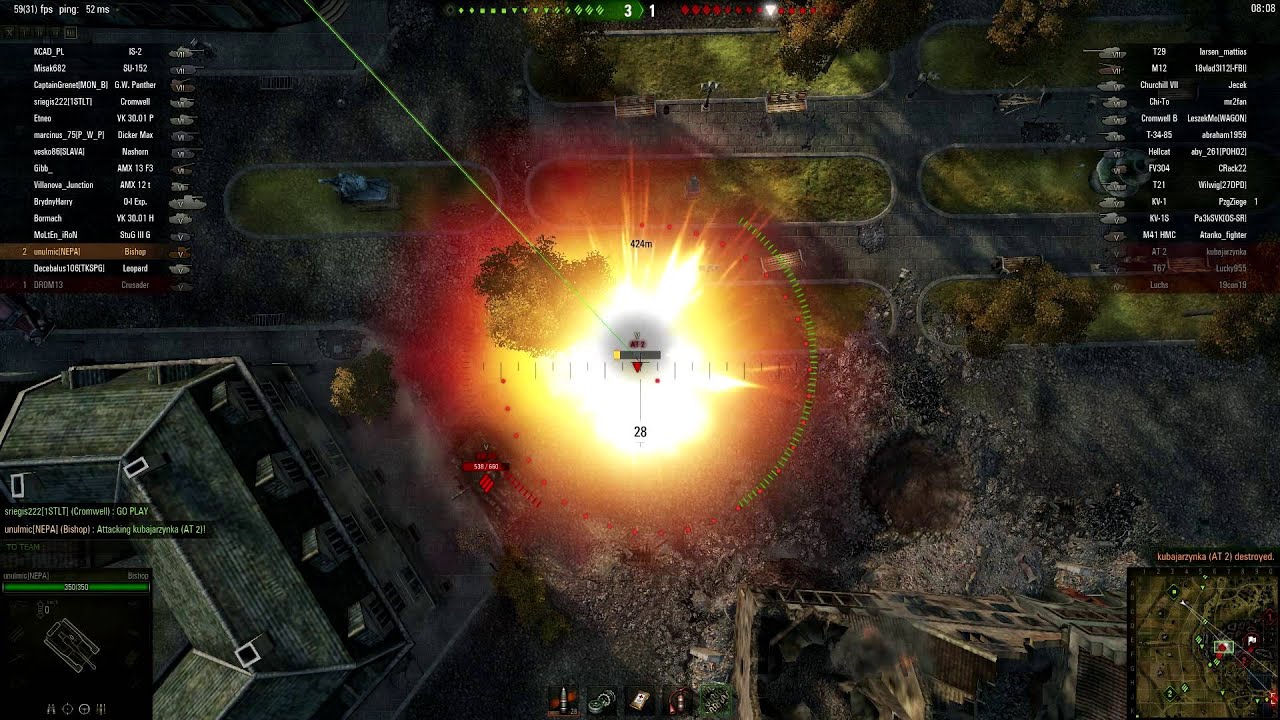 World of Tanks 1080p --- Bishop --- Siegfried line map (by unulmic)