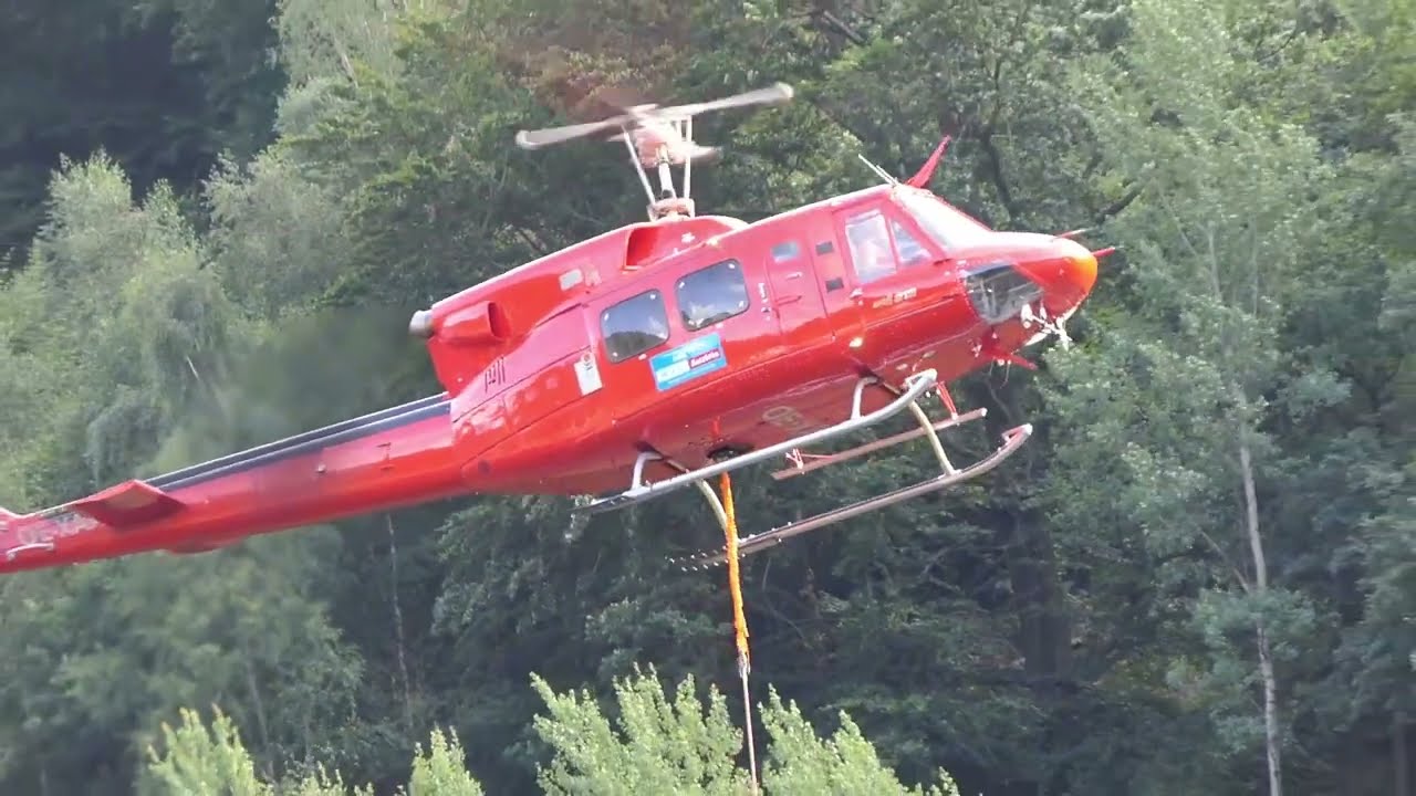Huey Bell 212 und Bell 412 Waldbrand Bad Schandau