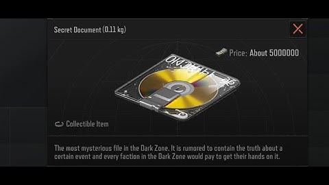 Secret Document Arena Breakout Infinite