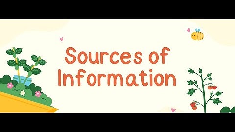 Types of Information Sources - Instructional Material for English Teachers