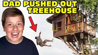 Kid Temper Tantrum Pushes Dad Out Of Treehouse! - Grounded!