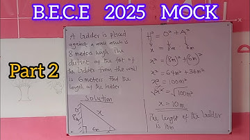 MOCK 2 BECE 2025 || Menalights tv