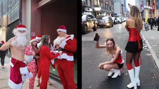 Exploring NYC's BIGGEST Pub Crawl : Santacon