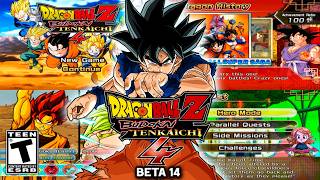 Dragon Ball Z Budokai Tenkaichi 4 BETA 14 - Story Mode, Characters &amp; All Skins Complete