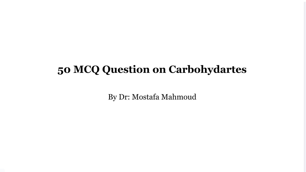 100 Questions on Carbohydrates Chapter, part 1 ❤️
