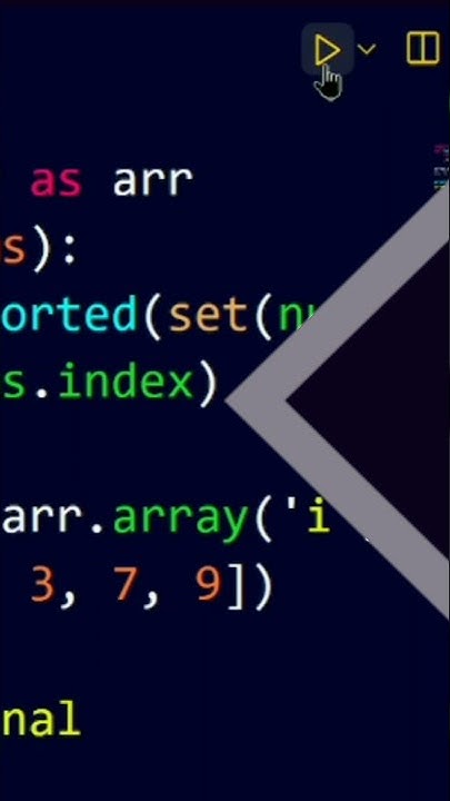 How to remove duplicate number in an array by using Python..#Shorts ...