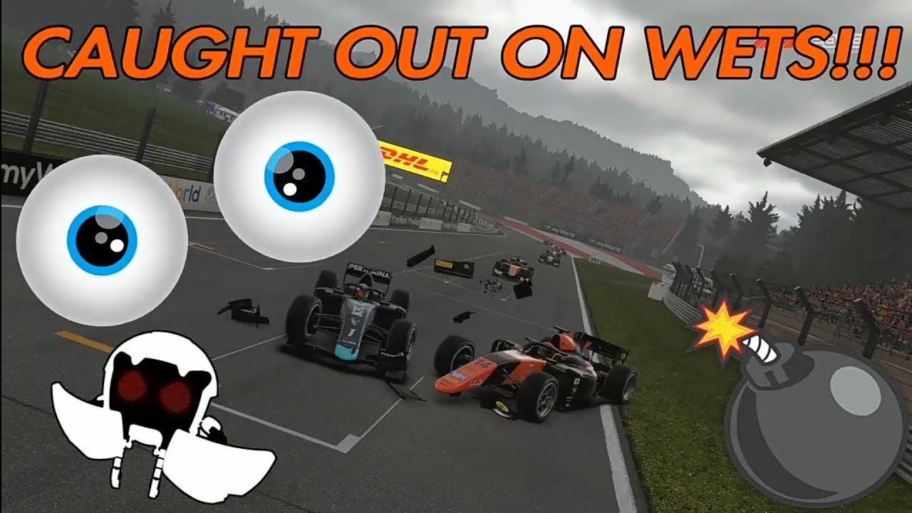 F1 2020, F2 2020 GAMEPLAY, ROUND 11 SPRINT RACE - WET WEATHER CHAOS!!!