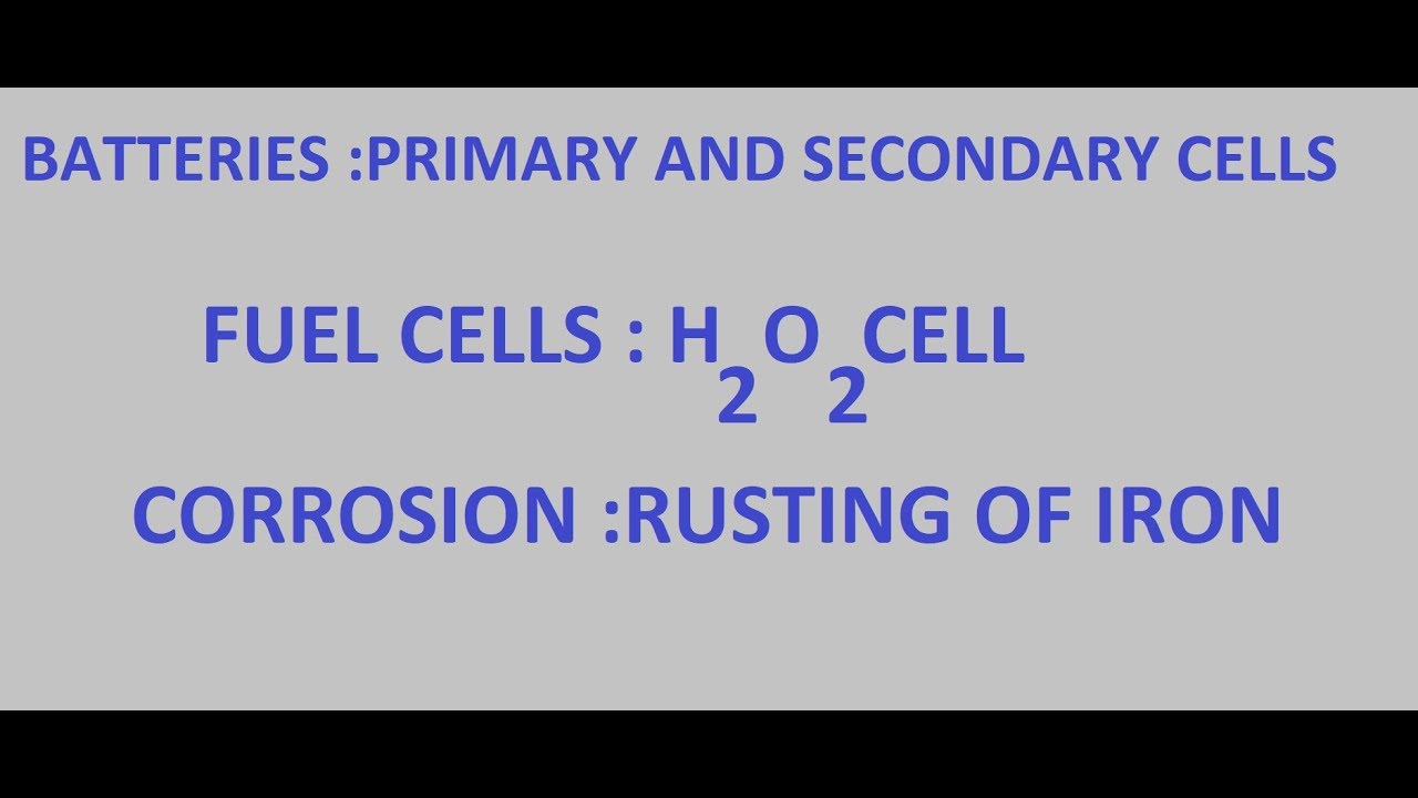 BATTERIES, FUEL CELLS AND CORROSION IN HINDI IN HINDI CLASS XII CHEMISTRY ELECTROCHEMISTRY YouTube