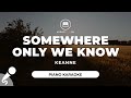 Somewhere Only We Know - Keanne (Piano Karaoke)