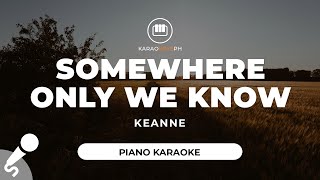 Somewhere Only We Know - Keanne (Piano Karaoke)