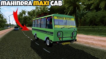 MAHINDRA MAXI CAB Bus Mod in Bus Simulator Indonesia - Bussid Bus Mod - Bussid Car Mod - BUSSID