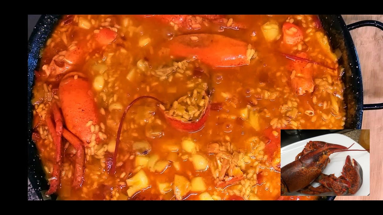ARROZ CALDOSO CON BOGAVANTE RECETA SABROSA Y FACIL PARA FIESTAS