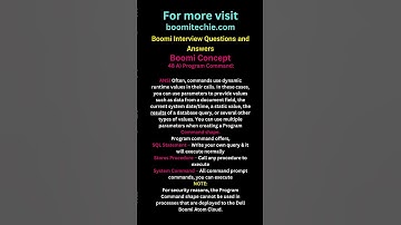 Boomi Interview Q&A 48 A #boomi #mulesoft #workato #webmethods #tibco #microsoft #ibm #salesforce