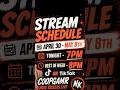 Stream Schedule This Week 👀 (Live Every Night!)