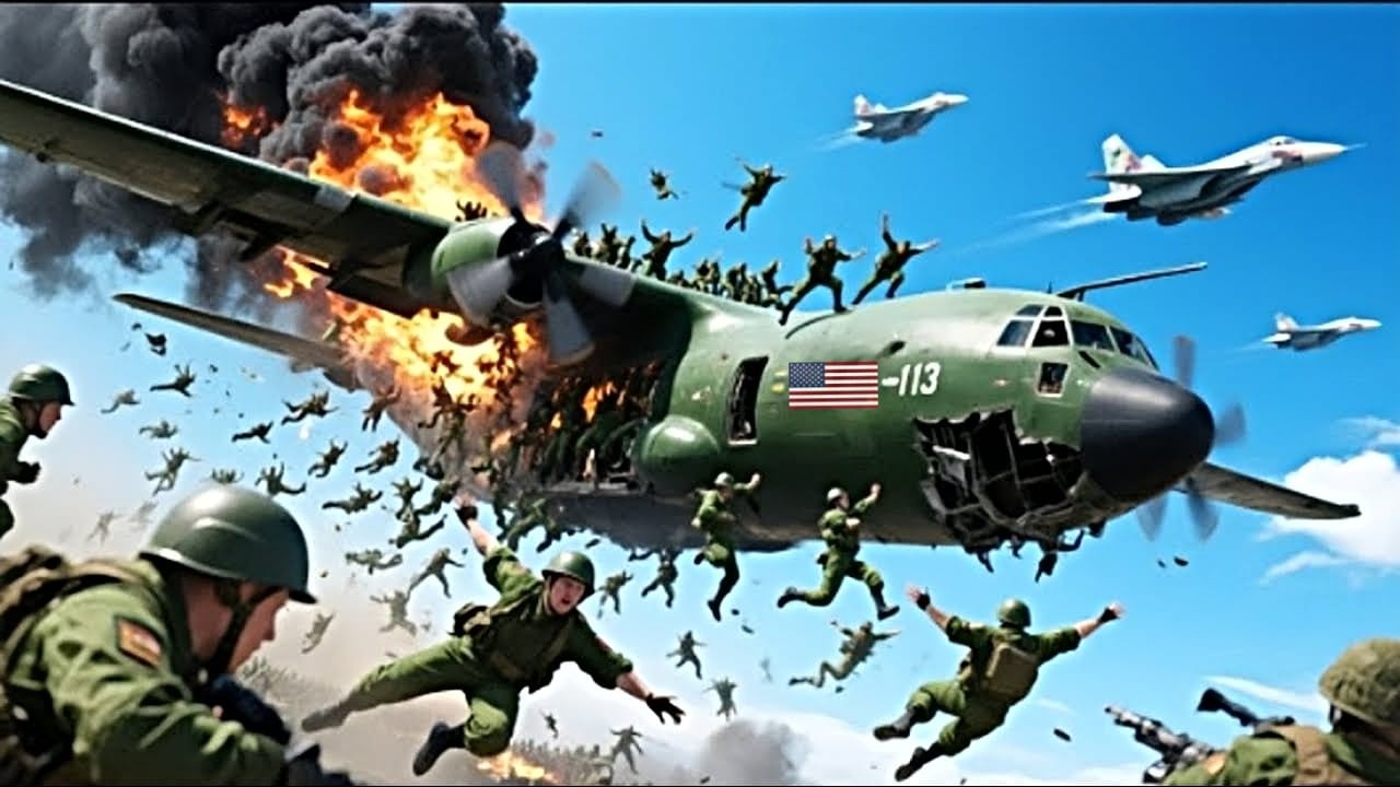 1 минуту назад: американский C-130 с 700 элитными солдатами на борту был уничтожен российским Су-57.