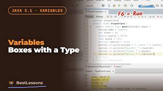 Java 5.1 - Variables: int, double, String, char and boolean