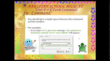 Grade 3: Computer Science: Unit # 4 KTurtle Commands (1)
