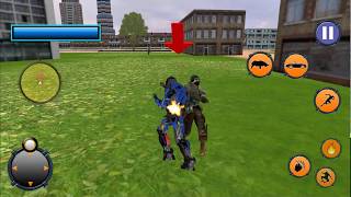 Multi Police Rhino Robotic Car vs Evil Robots | Android Gameplay (Cartoon Games Network) screenshot 1