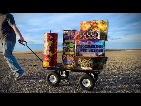 LIGHTING A WAGON FULL OF FIREWORKS