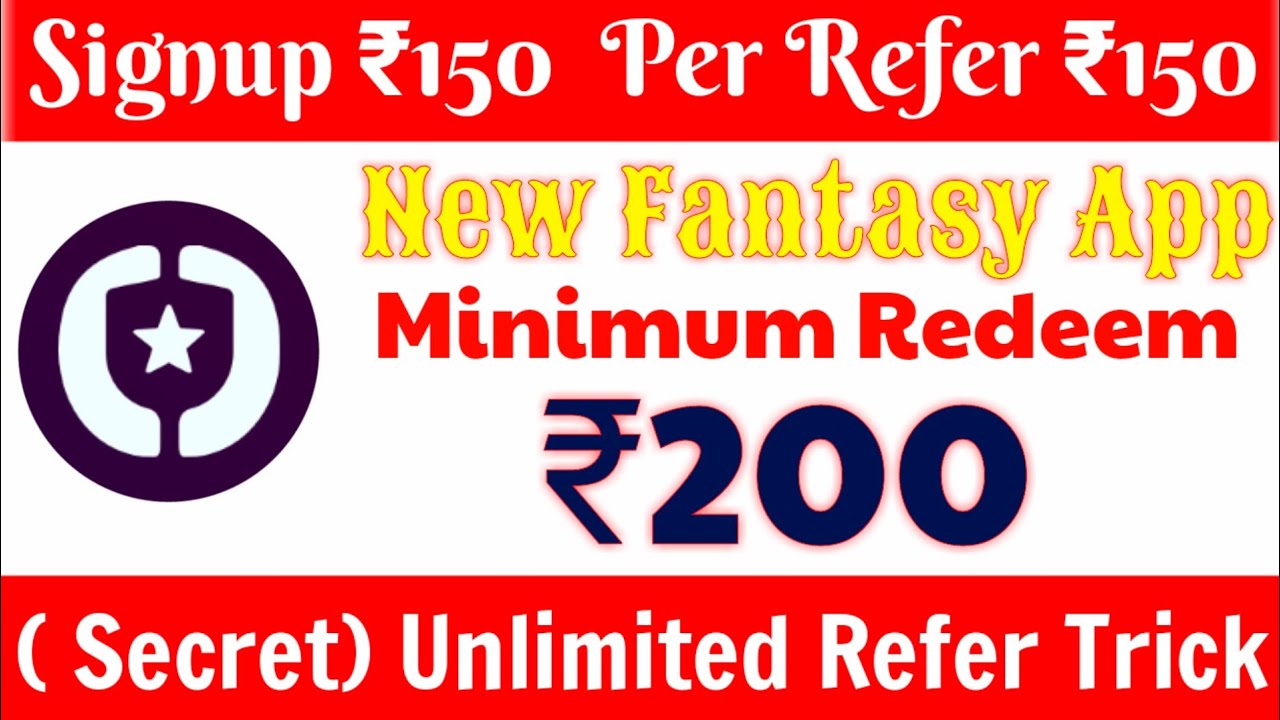 Gamezy Unlimited Trick 💥 New Fantasy App 💥 SignUp Bonus ₹150 💥 Per Refer ₹150💥Minimum Redeem₹200